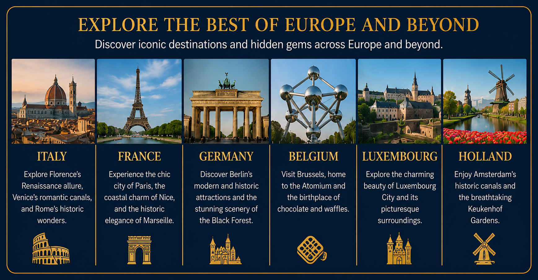 Luxury Europe tour package covering Switzerland, France and Italy by Far Corners EU